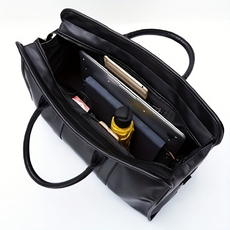 Large Capacity Faux Leather Travel Duffle Bag