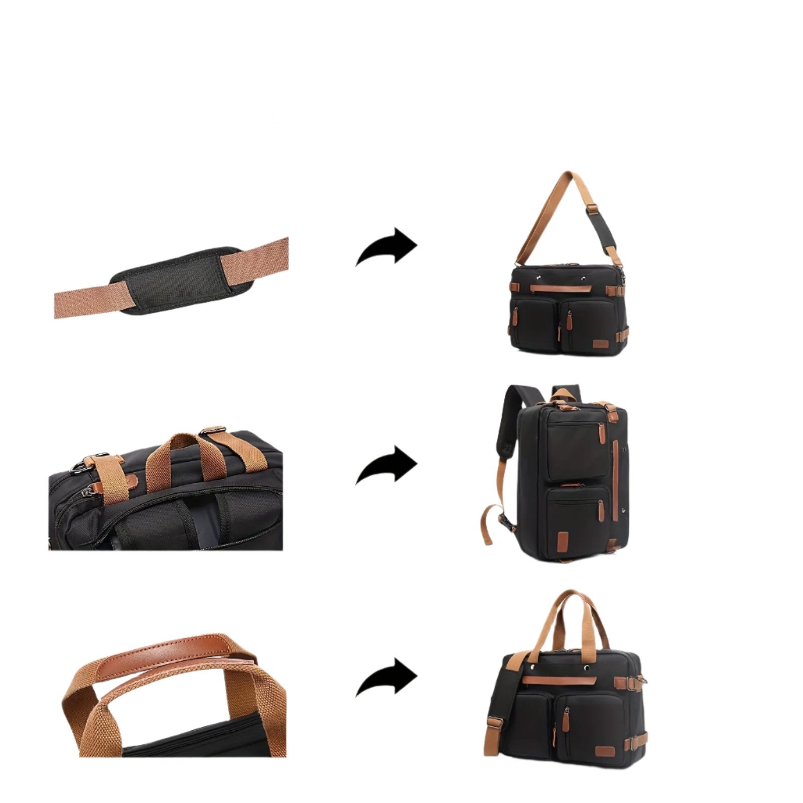 James | Men's Convertible Waterproof Carry On Travel Laptop Backpack