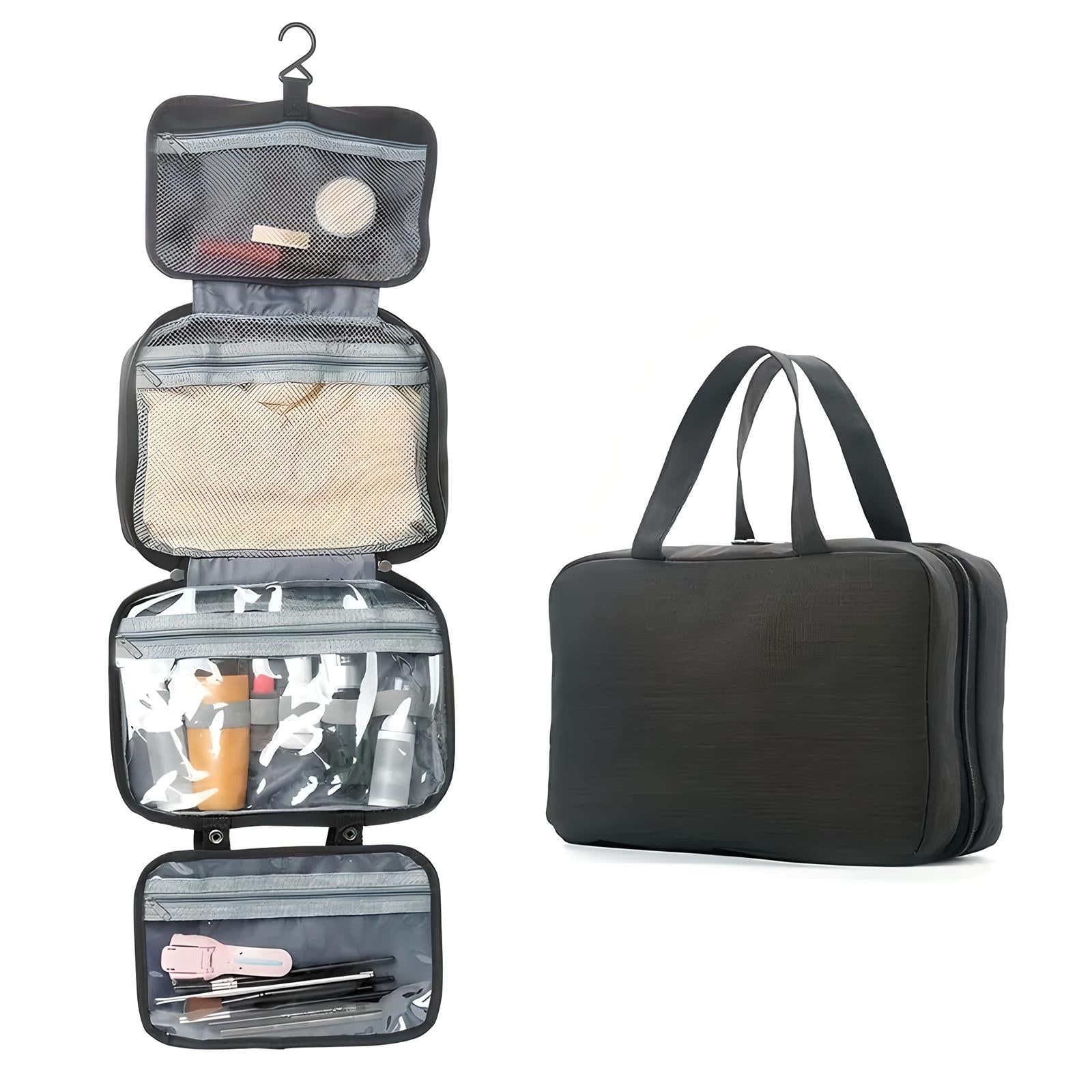 Sam | Multi-Compartment Hanging Toiletries Organiser Bag