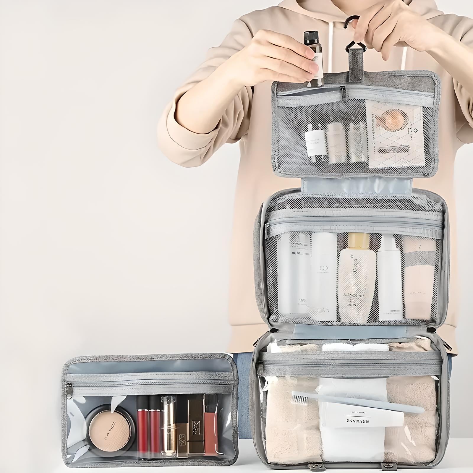 Sam | Multi-Compartment Hanging Toiletries Organiser Bag
