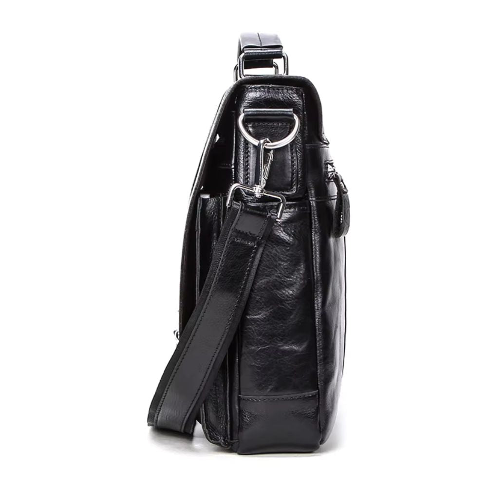 Noah | Men's Vintage Leather Laptop Briefcase Crossbody Messenger Bag