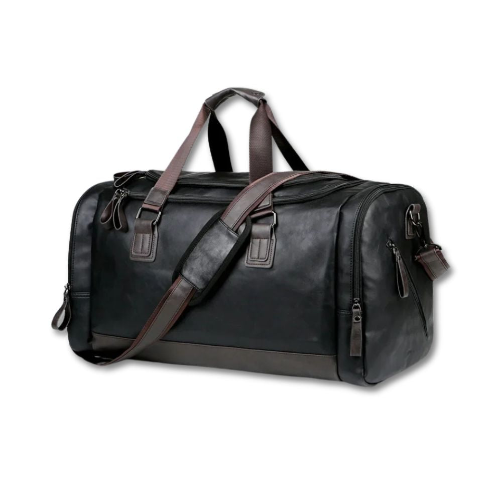 Harrison | Men's Premium Leather Weekender Travel Gym Duffle Bag