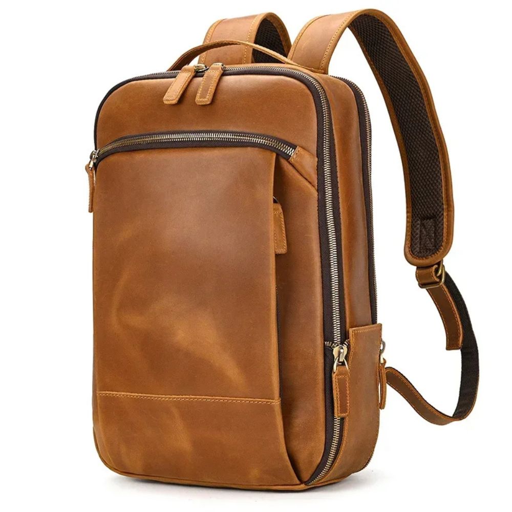 Grayson | Men's Vintage Leather Travel Laptop Backpack