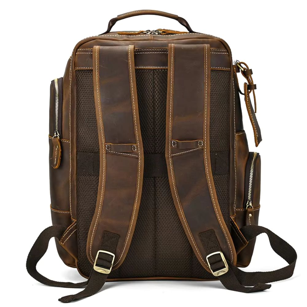 Cameron | Men's Vintage Leather Large Travel Laptop Backpack