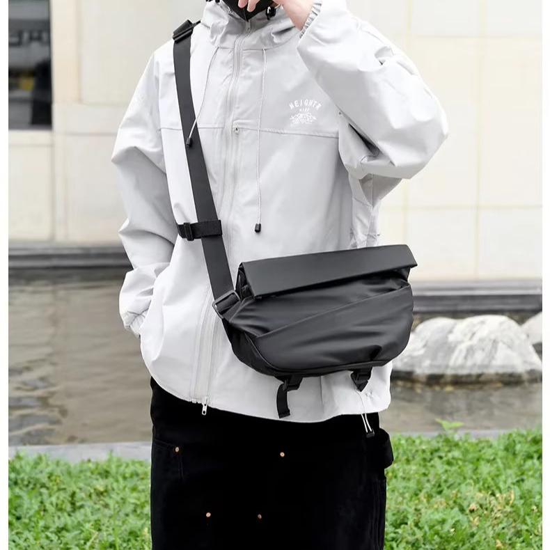 Men's Anti-Theft Expandable Crossbody Messenger Sling Travel Bag
