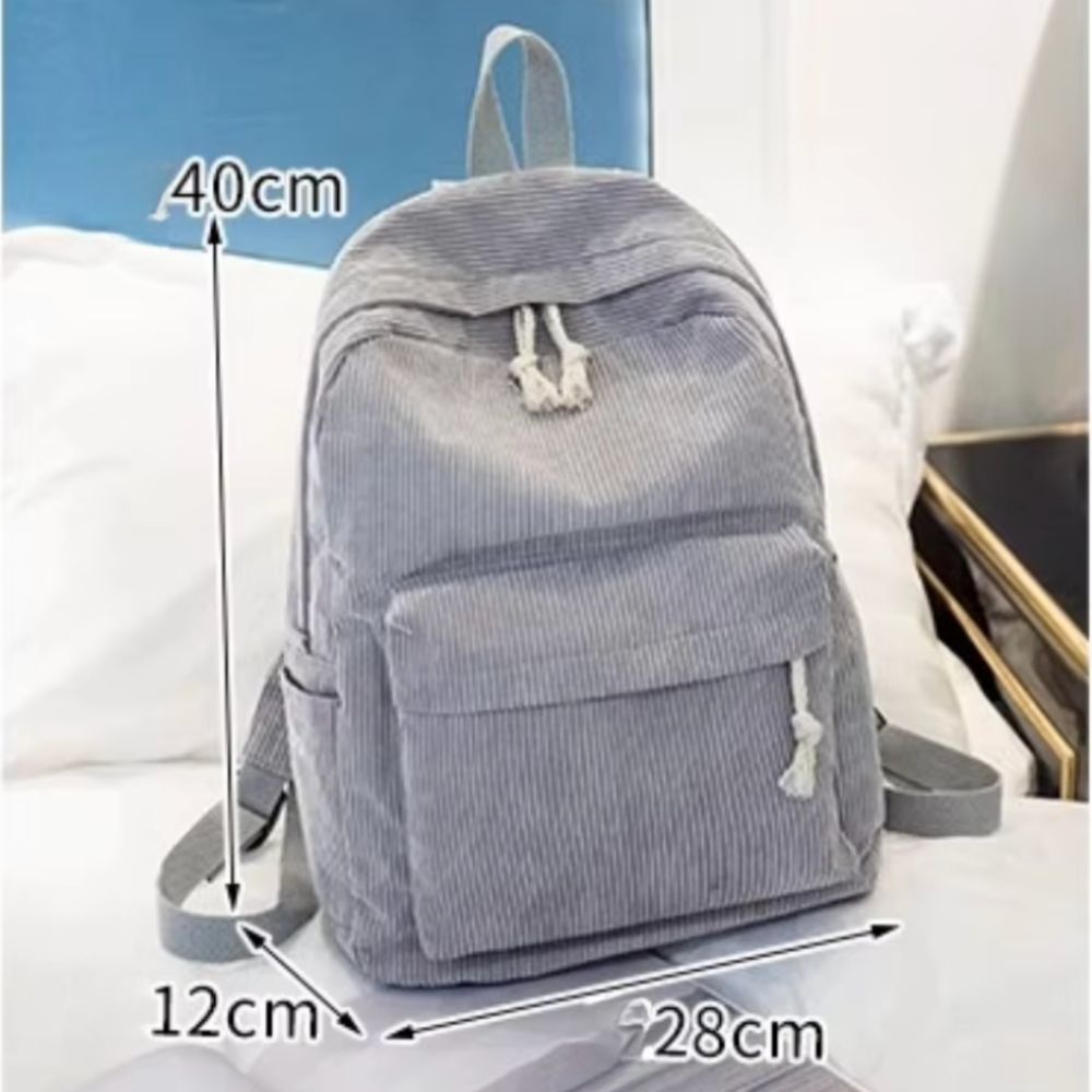 Madilyn | Women's Striped Corduroy Laptop Travel Backpack