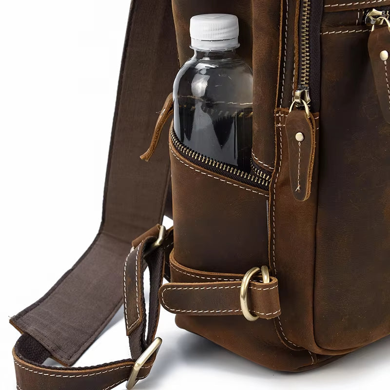 Dorian | Men's Vintage Genuine Leather Large Business Travel Laptop Backpack