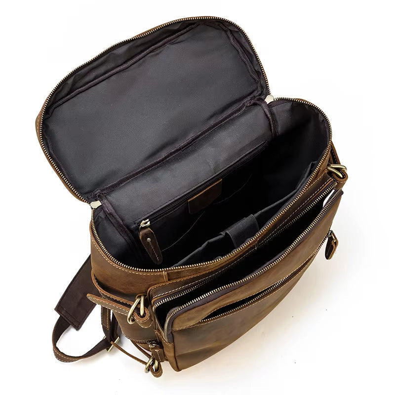Dorian | Men's Vintage Genuine Leather Large Business Travel Laptop Backpack