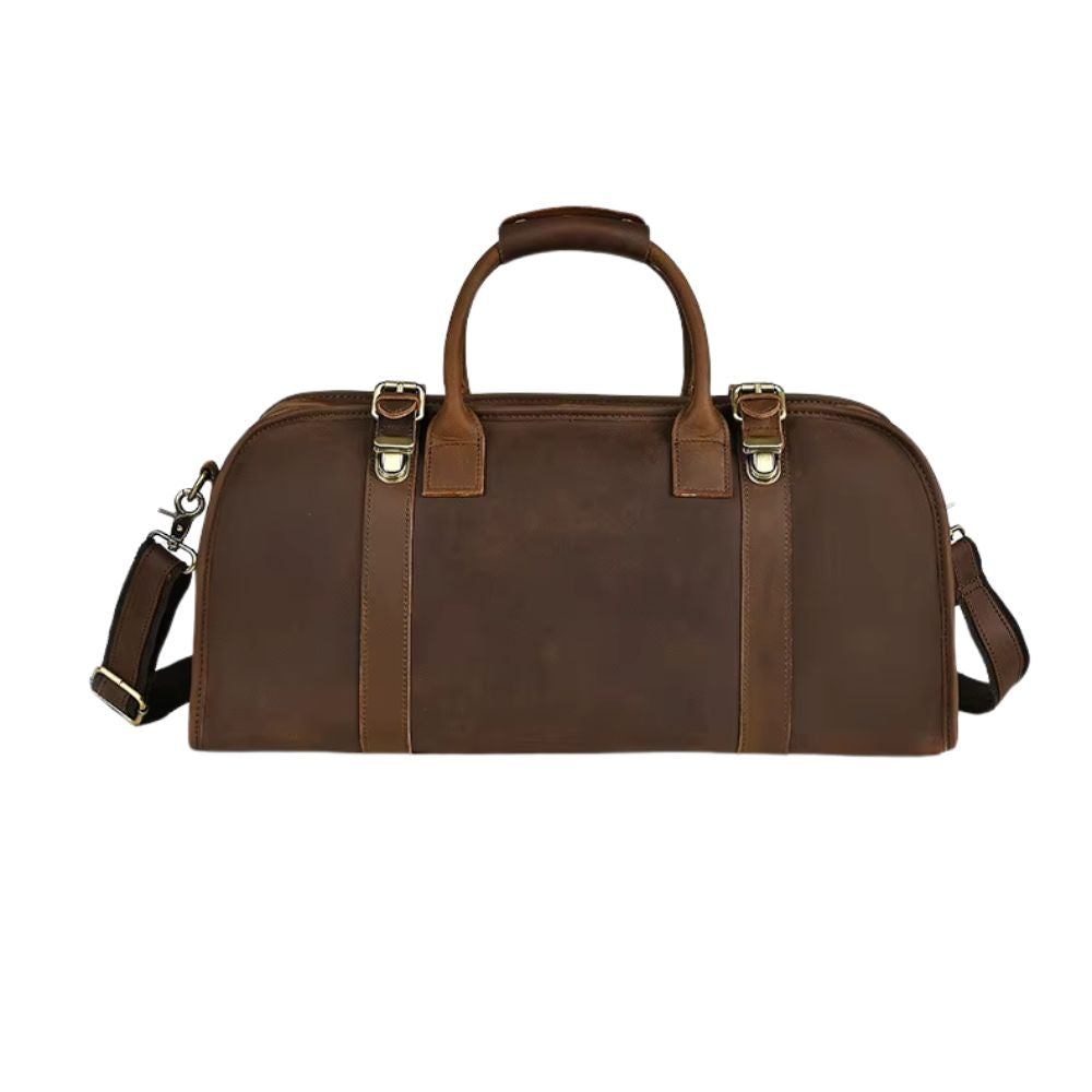 Callum | Men's Vintage Leather Large Capacity Weekender Travel Duffle Bag