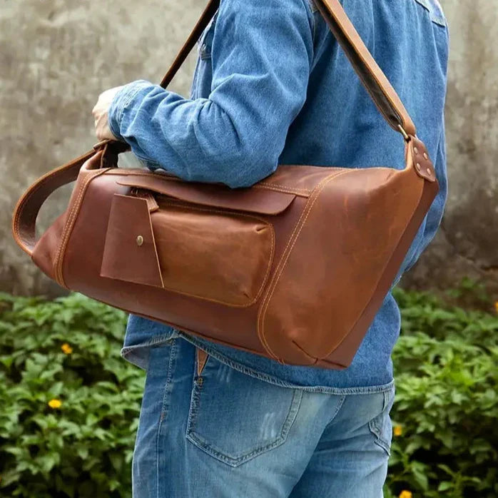 Liam | Men's Retro Crazy Horse Leather Crossbody Sling Travel Bag