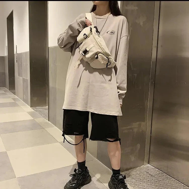 Bella | Women's Cream Multi-Pocket Crossbody Bum Travel Bag