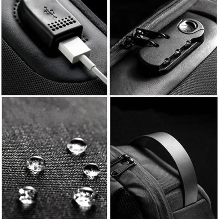 Men's Anti-Theft Large Crossbody Sling Travel Bag