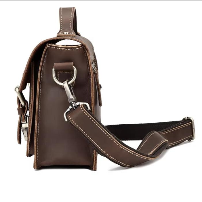 Jamie | Men's Vintage Crazy Horse Leather Crossbody Handbag