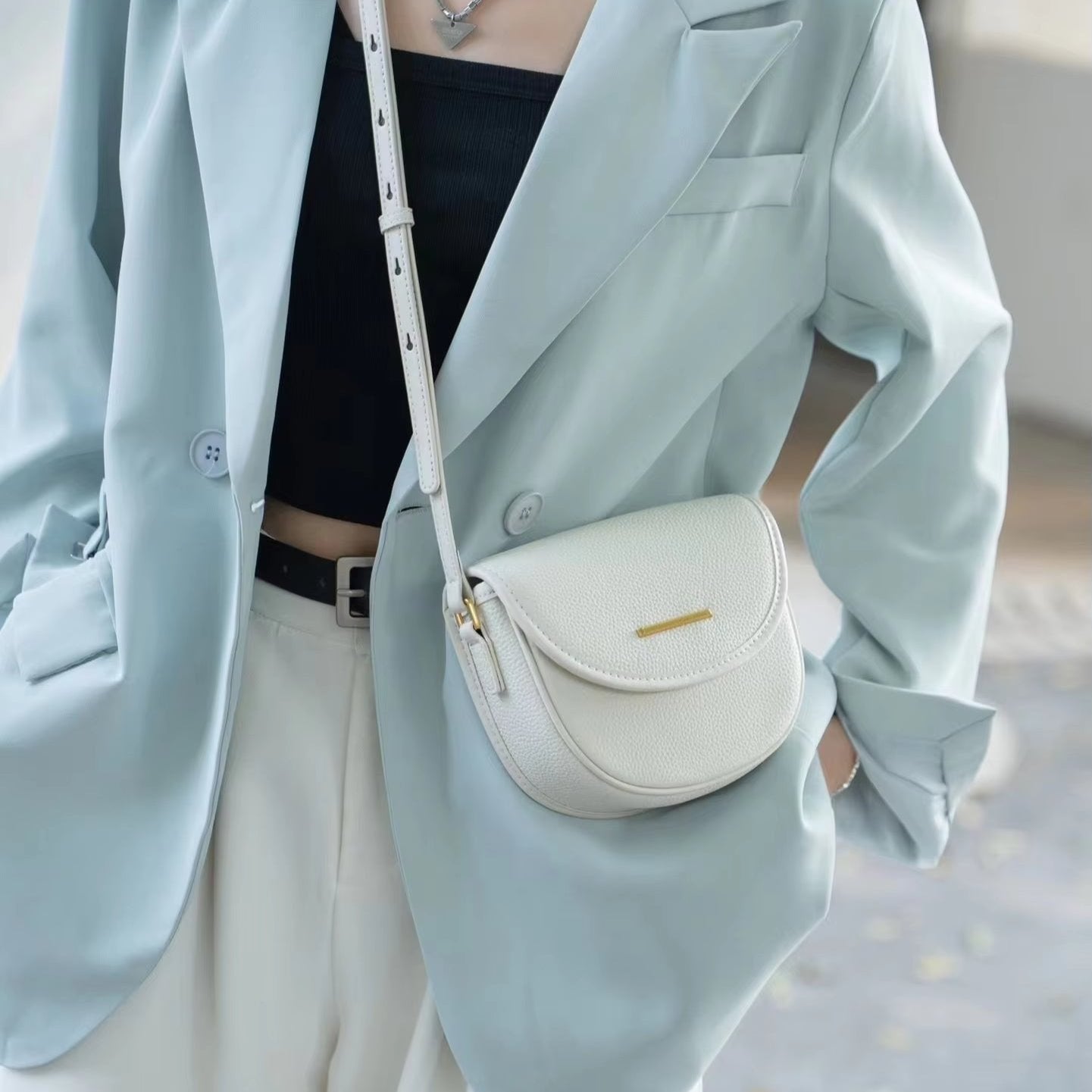 Ella | Women's Pebbled Leather Mini Crossbody Bag