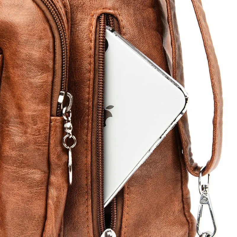 Jessica | Women's Vintage Leather Crossbody Hobo Handbag