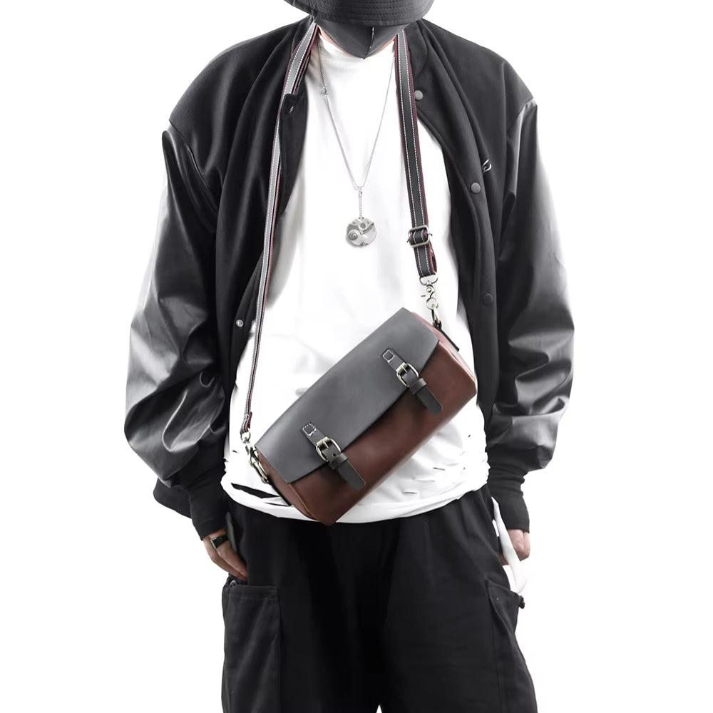 Men's Durable Drawstring Crossbody Messenger Bag