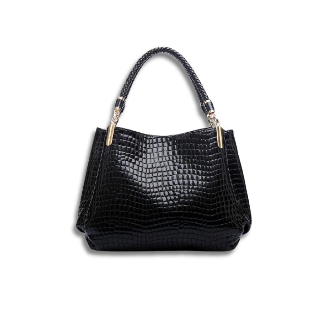 Margaret | Women's Croc-Embossed Leather Shoulder Bag