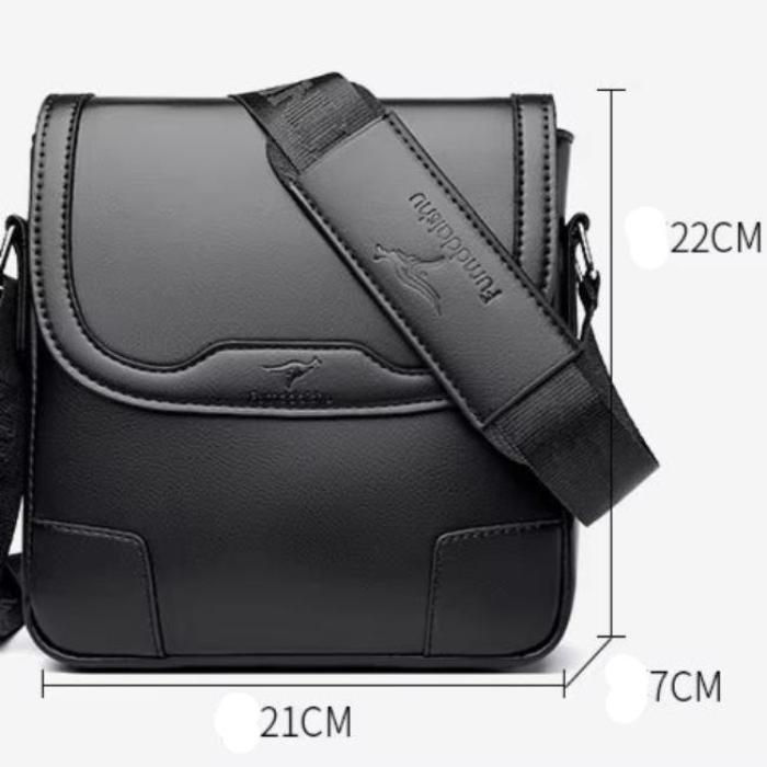 Men's Fashion PU Leather Crossbody Messenger Bag