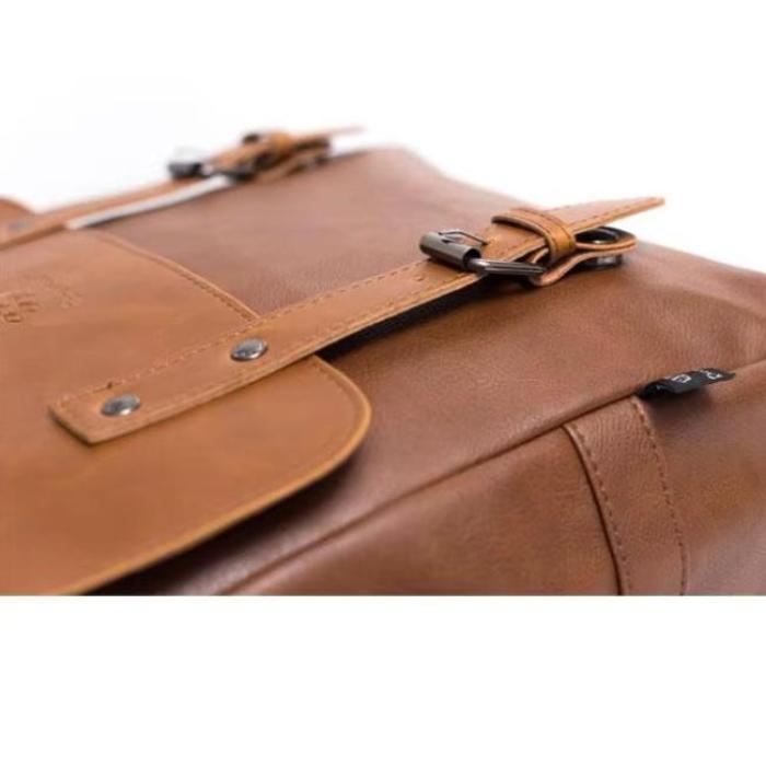Chloe | Women's Vegan Leather Dual Strap Large Travel Laptop Backpack