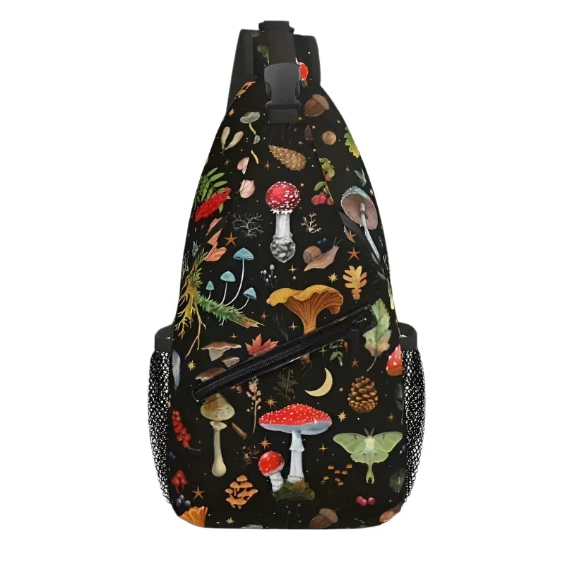 Avery | Men's Mushroom Print Crossbody Sling Bag