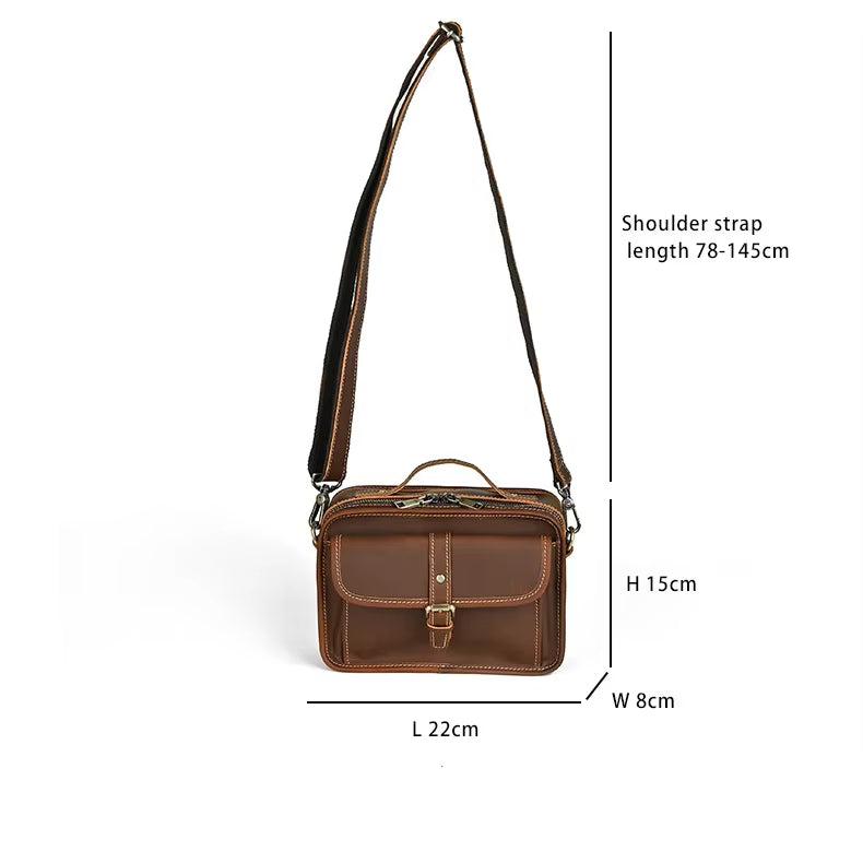 Henry | Men's Retro Leather Small Crossbody Messenger Handbag