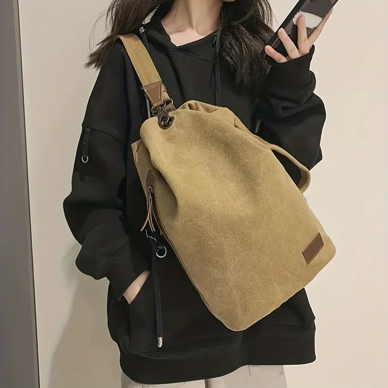 Alex | Women's Large Vintage Canvas Crossbody Messenger Sling Travel Bag