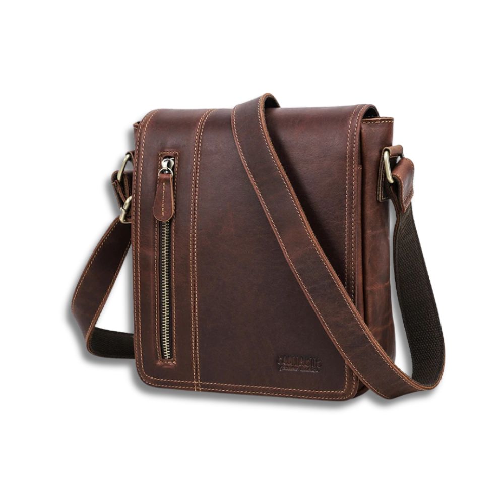 Ariel | Men's Vintage Crazy Horse Leather Small Crossbody Satchel Bag
