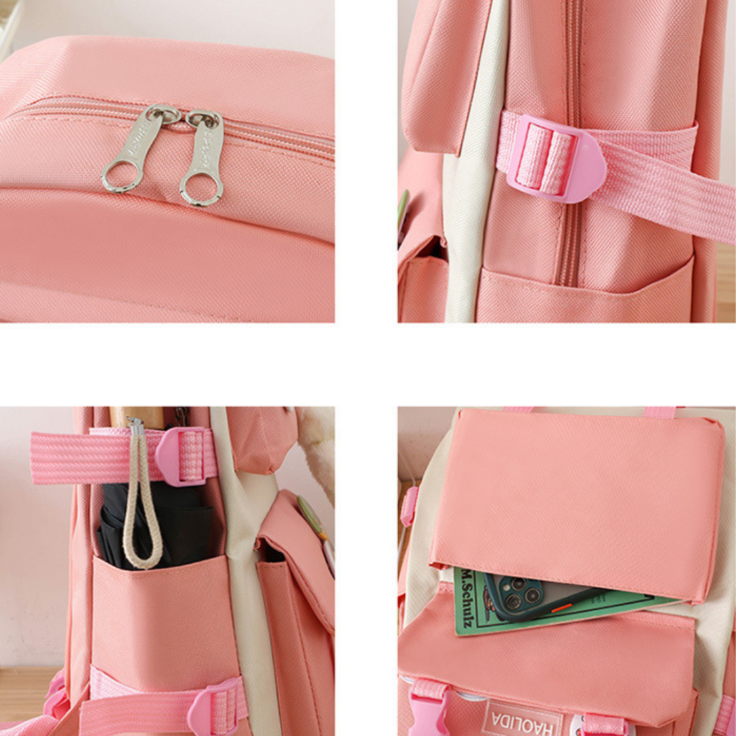 Emma | 4pc Large Capacity Kids School Backpack Set