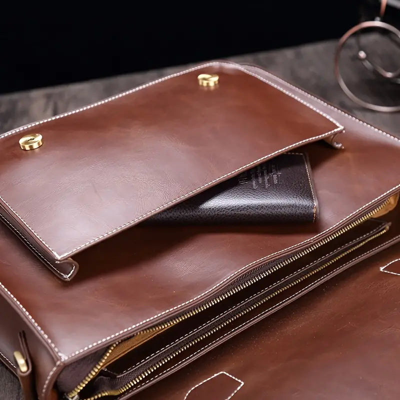 Henry | Men's Retro Leather Briefcase Messenger Bag