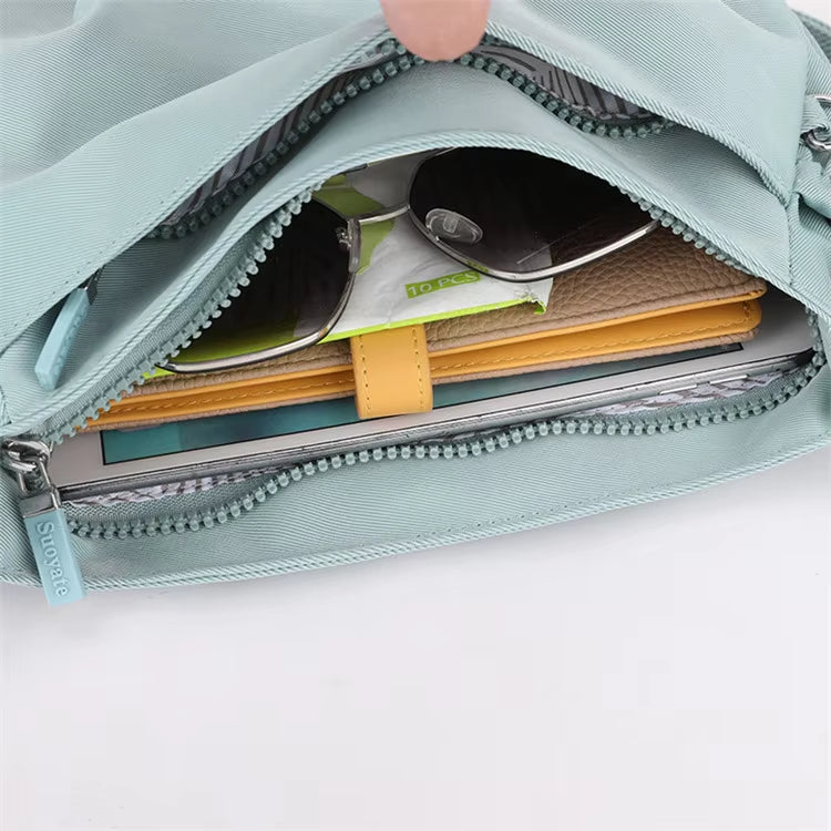 Ava | Women's Nylon Multi-Pocket Crossbody Messenger Bag