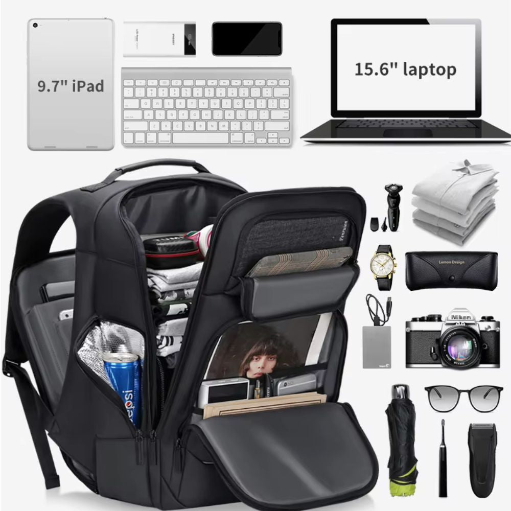 Atlas | Men's Expandable Laptop Travel Backpack with USB Charging