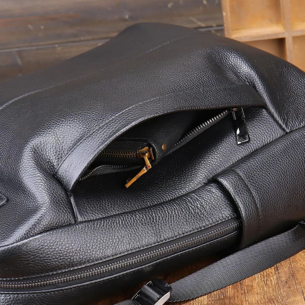 Men's Genuine Leather Large Travel Backpack