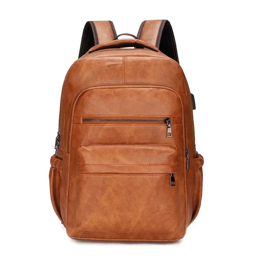 Elliot | Men's Vintage PU Leather Travel Laptop Backpack
