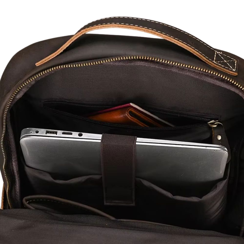 Grayson | Men's Vintage Leather Travel Laptop Backpack