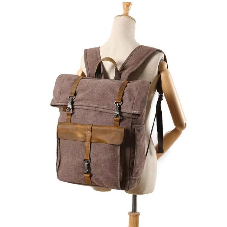 Benjamin | Men's Large Canvas Laptop Travel Backpack
