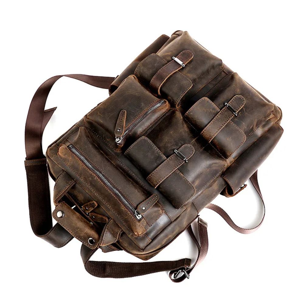 Brooke | Men's Vintage Leather Travel Laptop Backpack