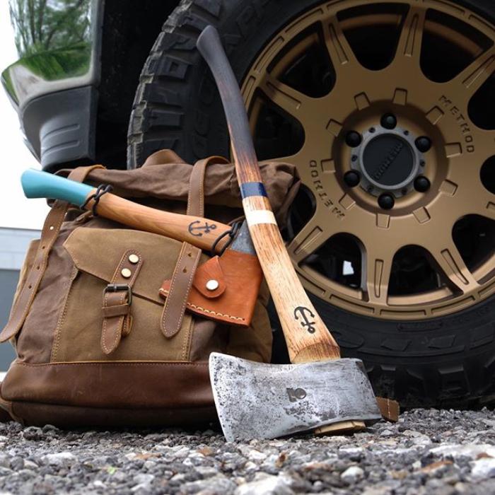 Men's Military Roll-Top Canvas Travel Hiking Laptop Backpack