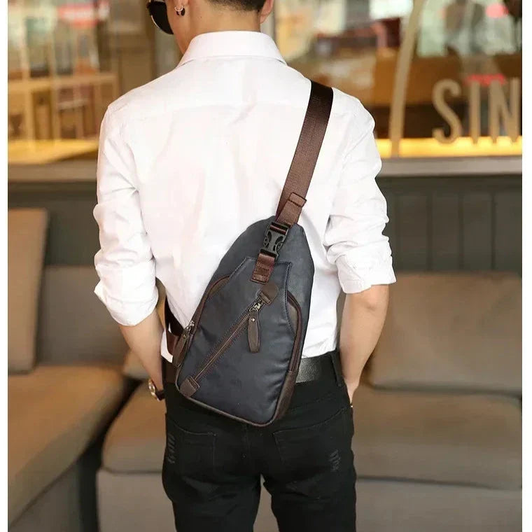 Men's Vintage Leather Crossbody Bag