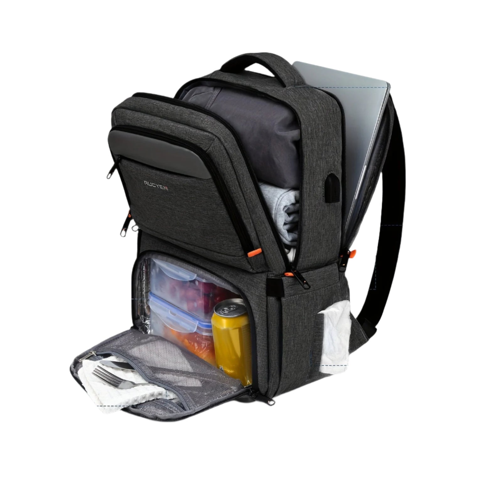 Trail | RFID-Secure Travel Backpack with Insulated Lunch Compartment