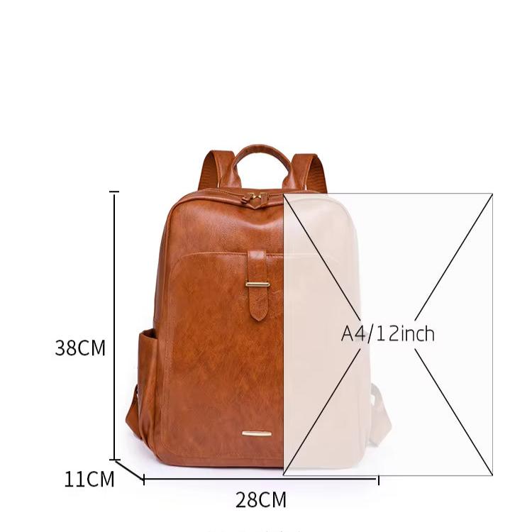 Isabella | Women's Vintage Chic PU Leather Travel Laptop Backpack