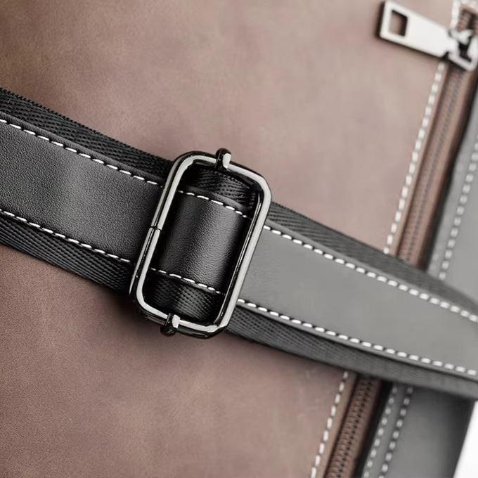 Men's High-End PU Leather Crossbody Messenger Bag