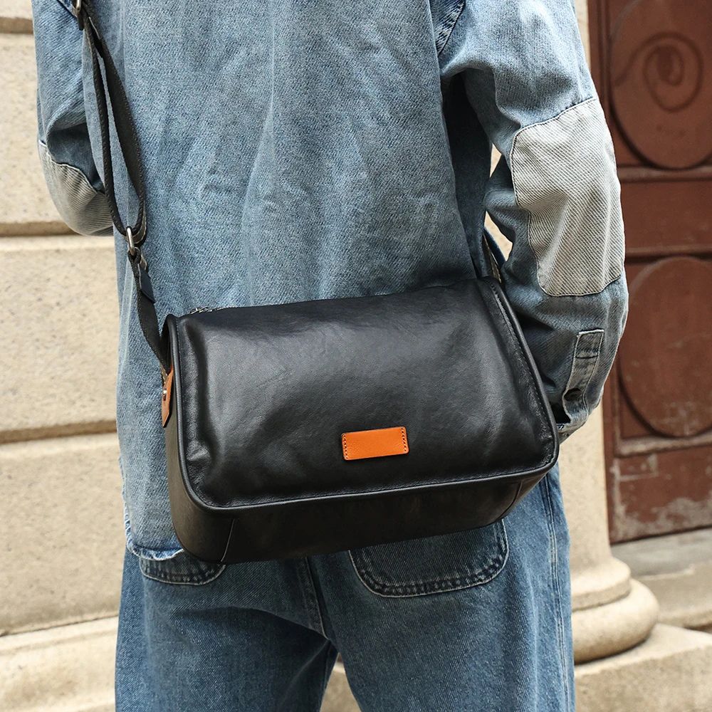 Luca | Men's Genuine Leather Travel Crossbody Messenger Bag