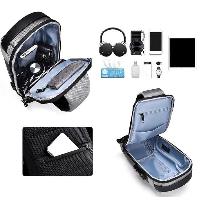 Men's Anti-Theft Large Crossbody Sling Travel Bag