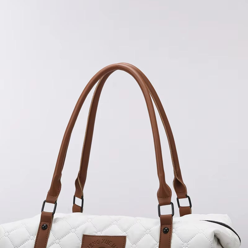 Sofia | Women's Diamond-Pattern Large Capacity Sports Travel Garment Duffle Bag