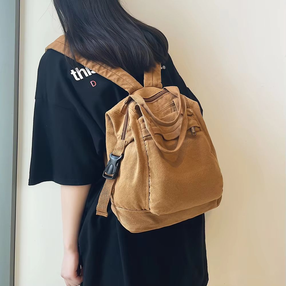 Maddison | Women's Foldable Canvas Daypack Travel Backpack