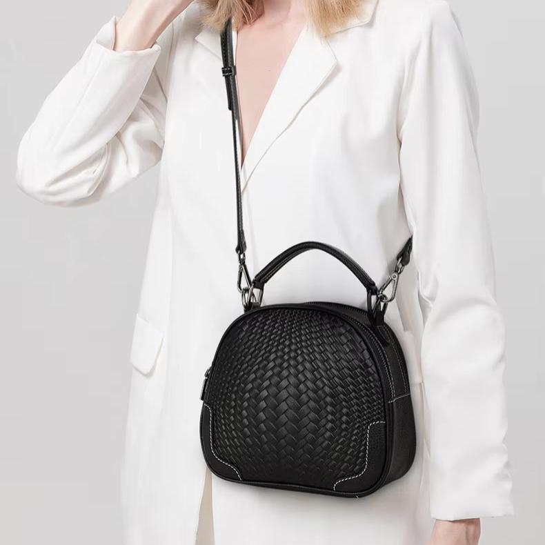 Lara | Women's Chic Genuine Leather Round Crossbody Sling Handbag