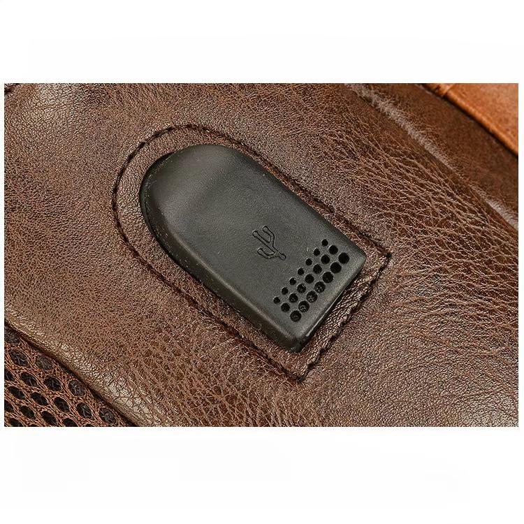 Adam | Men's PU Leather Crossbody Sling Travel Bag with Charging Port