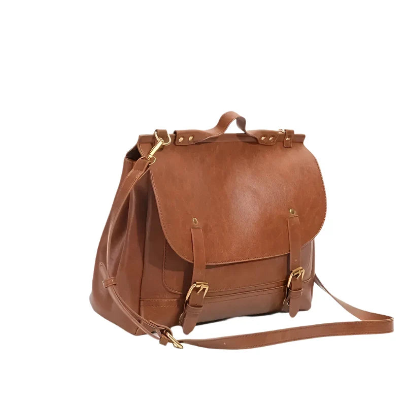 Women's Vintage Leather Convertible Crossbody Handbag