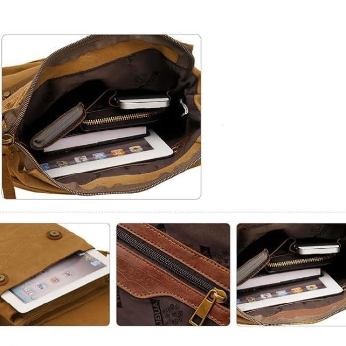 Mason | Men's Vintage Small Canvas Crossbody Messenger Bag