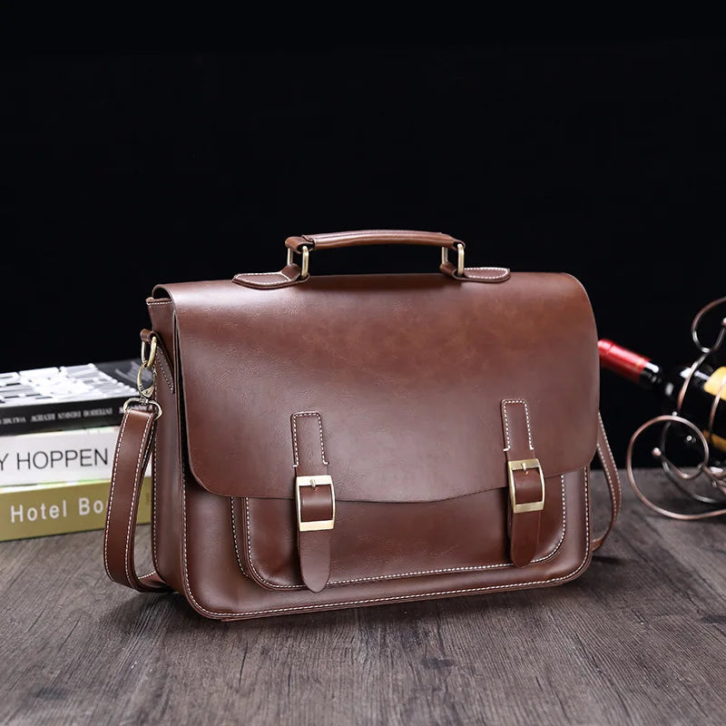 Henry | Men's Retro Leather Briefcase Messenger Bag